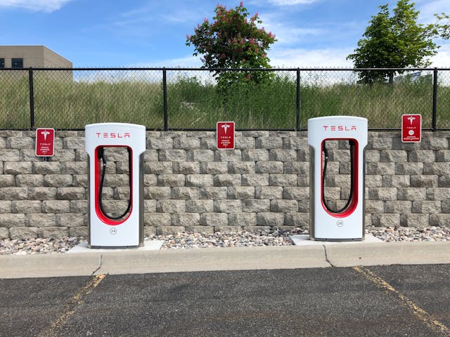 Electric vehicle charging at a public charging station