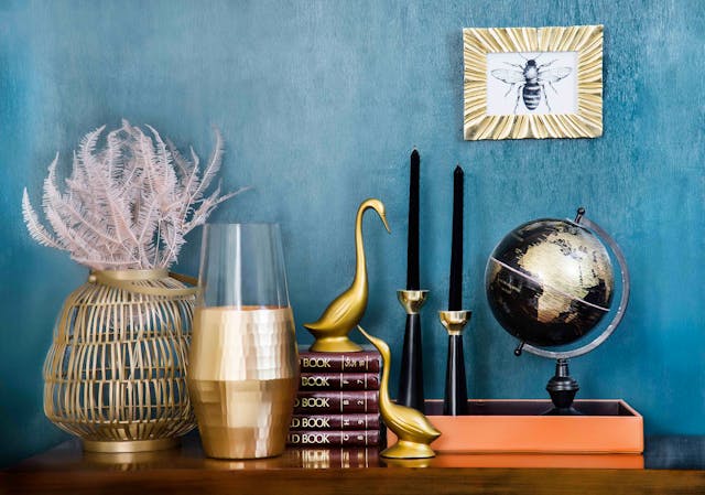 Sustainable home decor with natural materials and greenery
